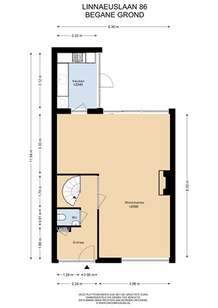 Floorplan - Linnaeuslaan 86, 1431 JW Aalsmeer